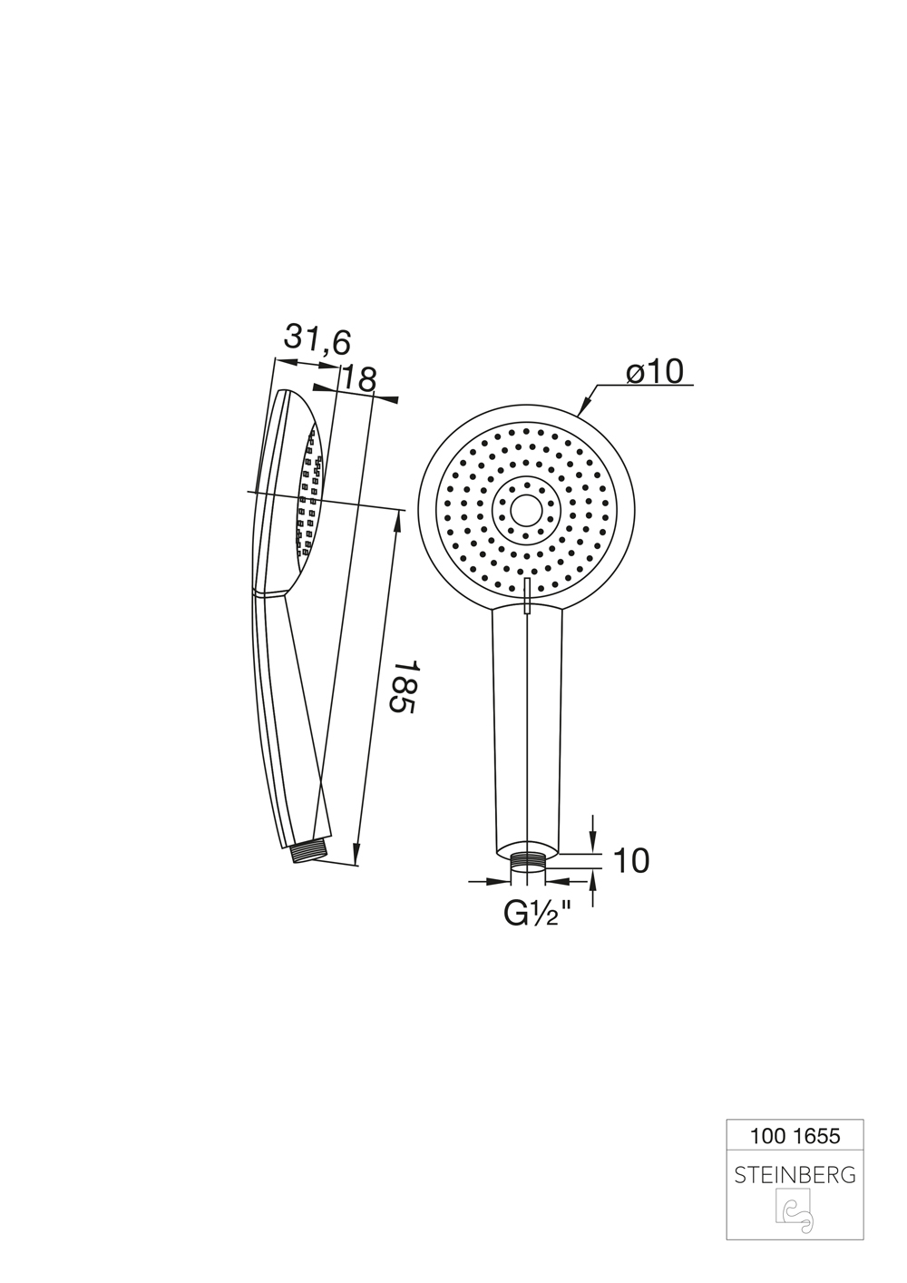 STEINBERG Τηλέφωνο Ντους 3 ροών