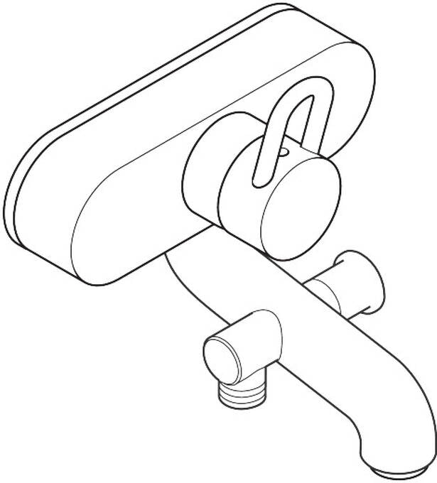 Hansgrohe Μπαταρία Λουτρού STEEL 35400800