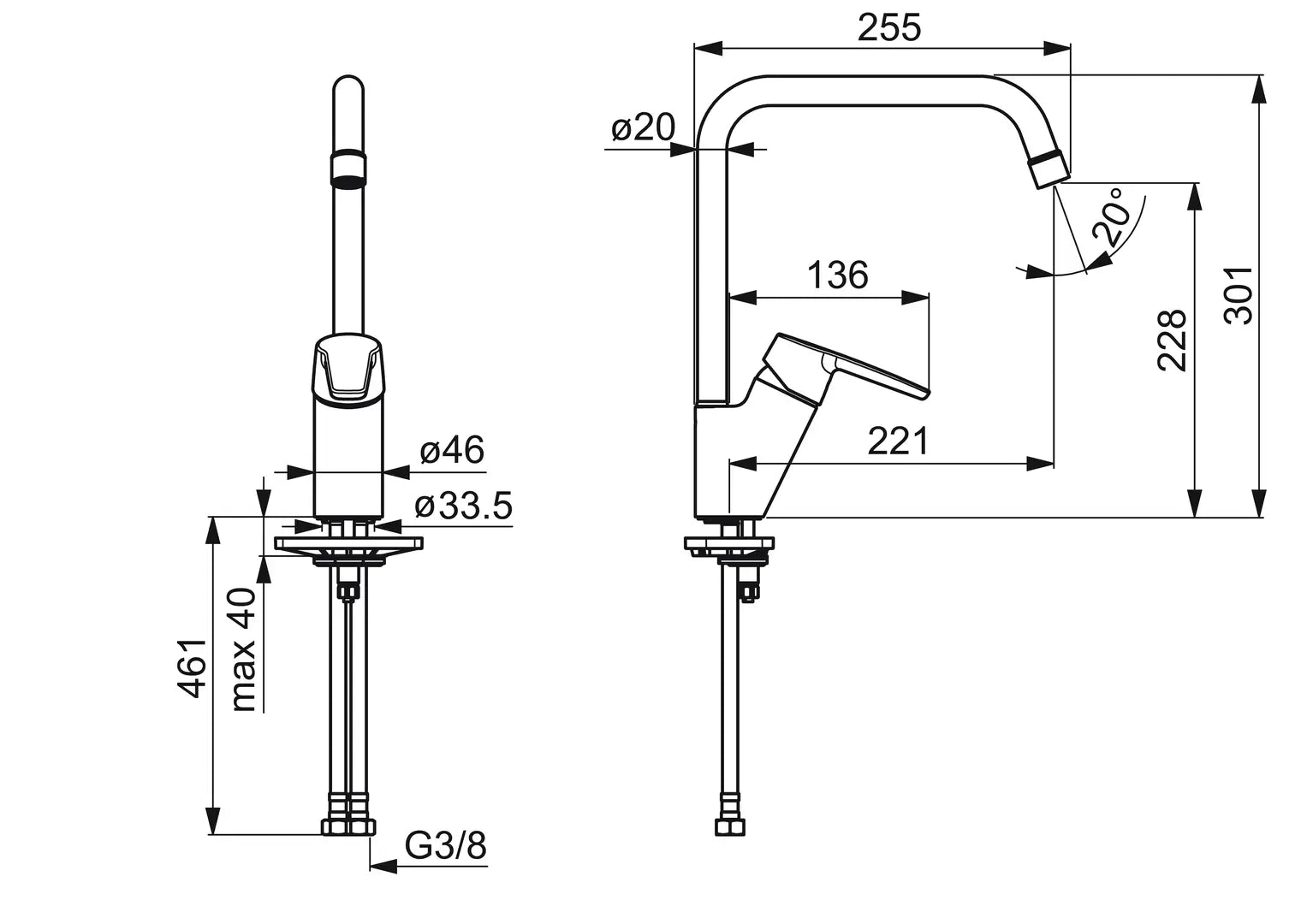 HANSA POLO Μπαταρία κουζίνας