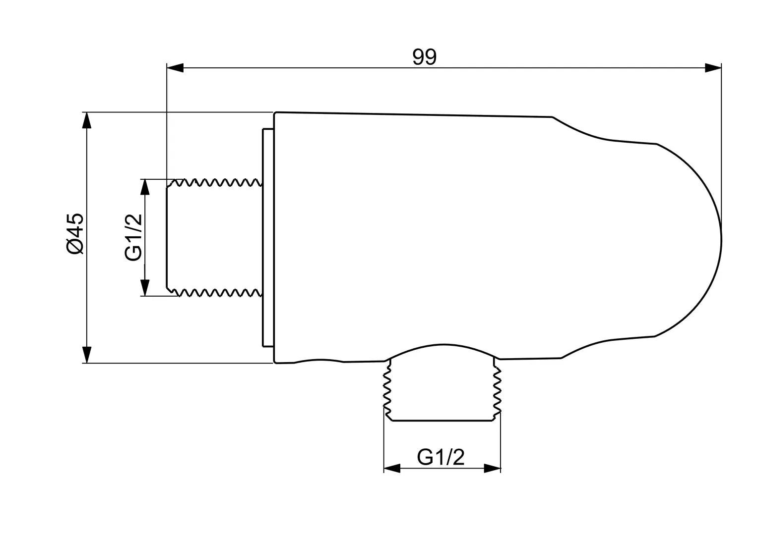 Hansa Παροχή - Στήριγμα Matt black