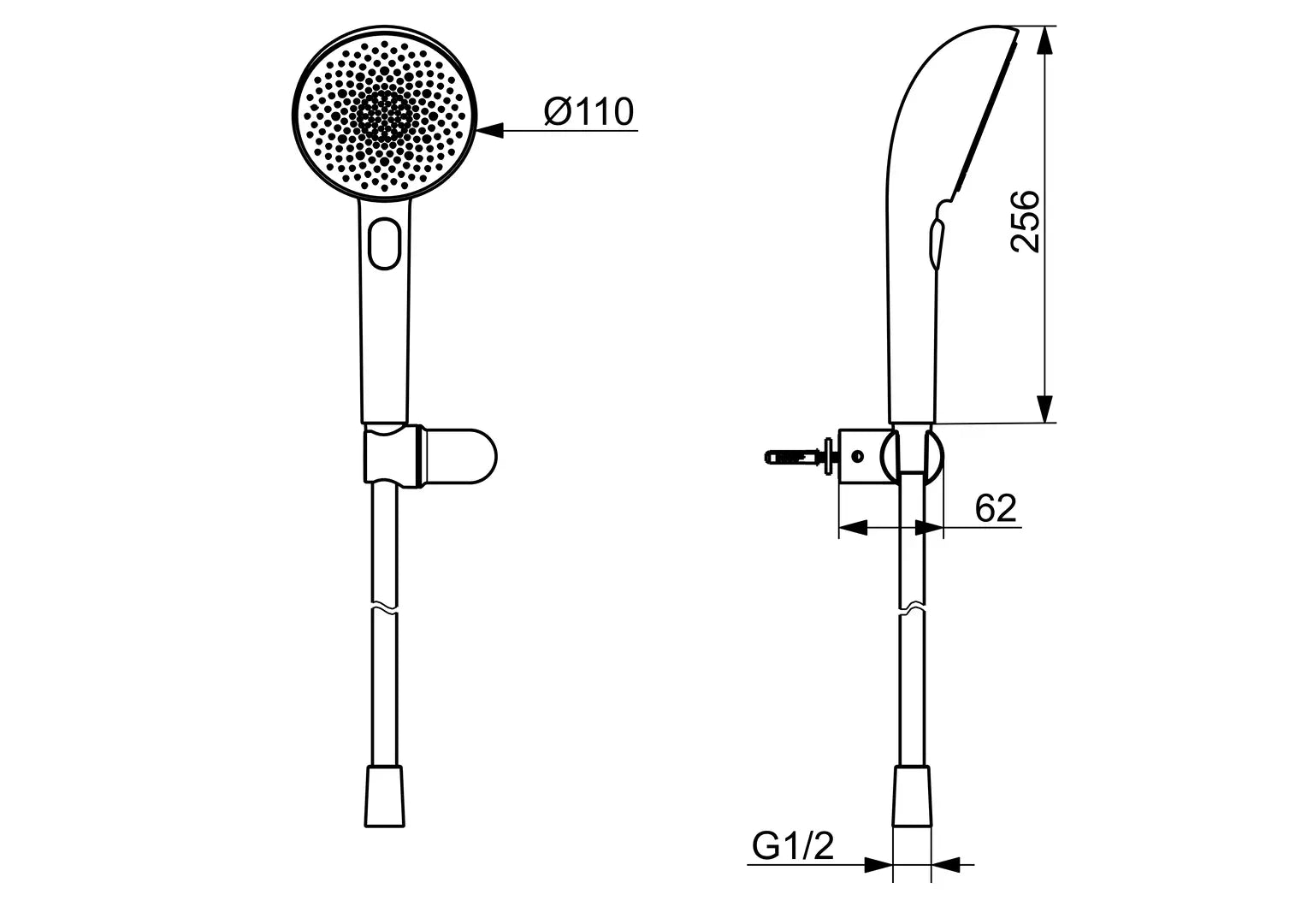 HANSA AURELIA Hand shower set (Τηλέφωνο – Στήριγμα – Σπιράλ)
