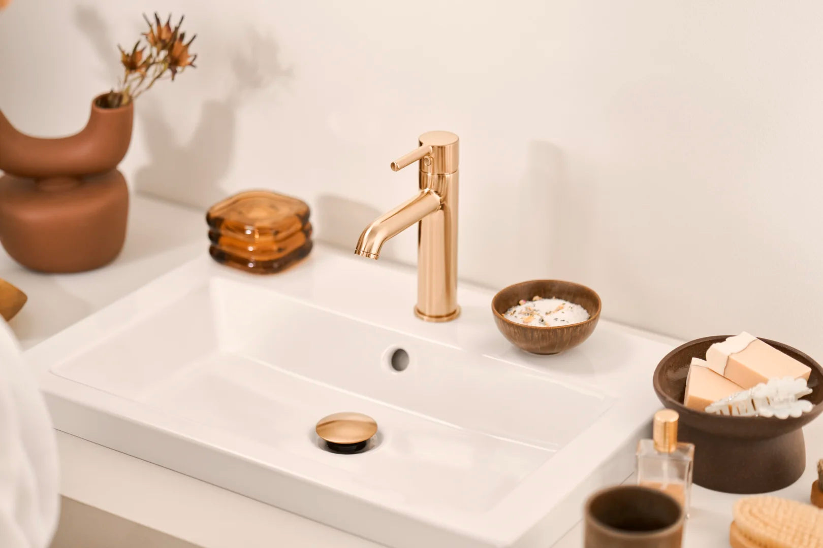 HANSA VANTIS Style Μπαταρία Νιπτήρος Brushed bronze