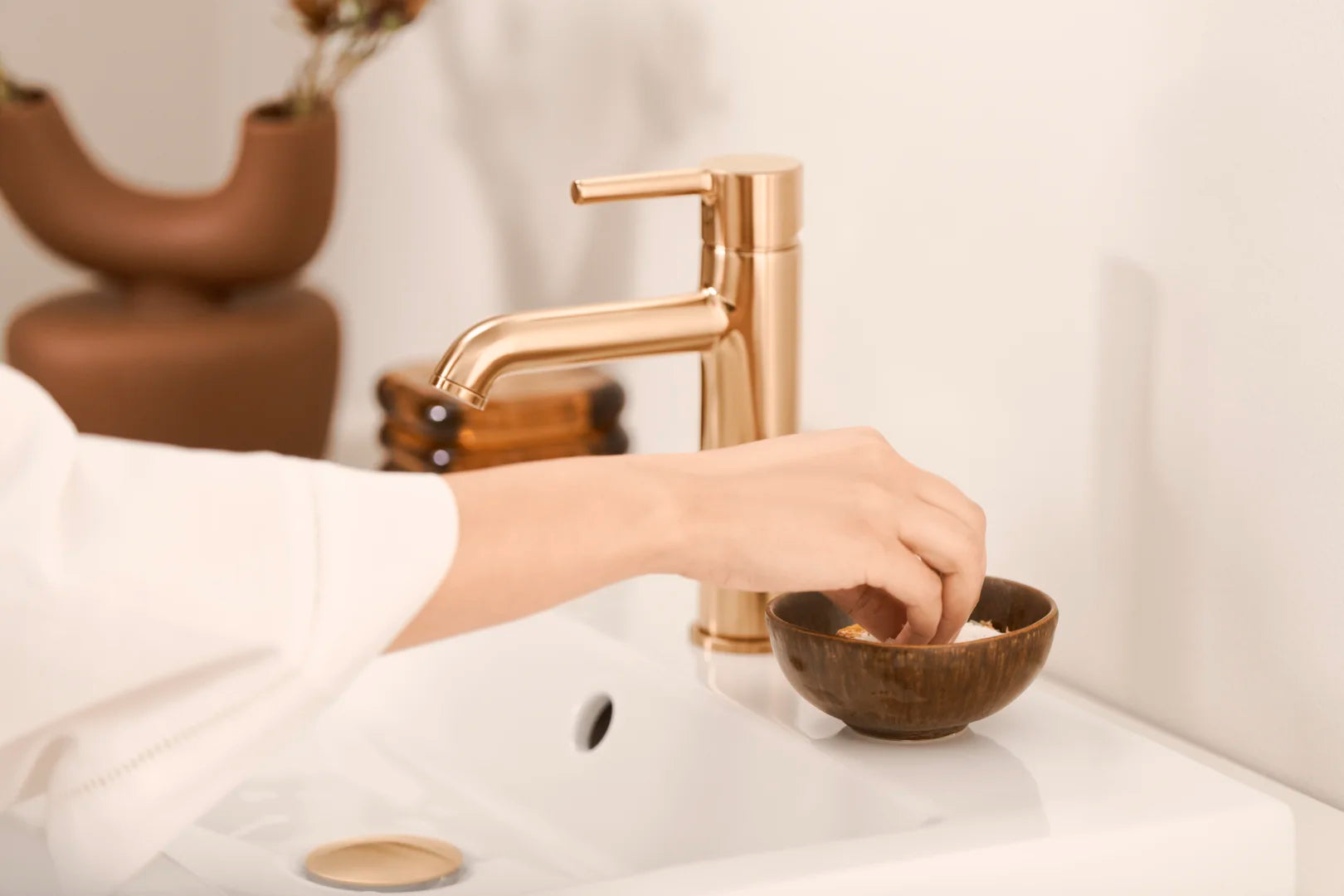 HANSA VANTIS Style Μπαταρία Νιπτήρος Brushed bronze