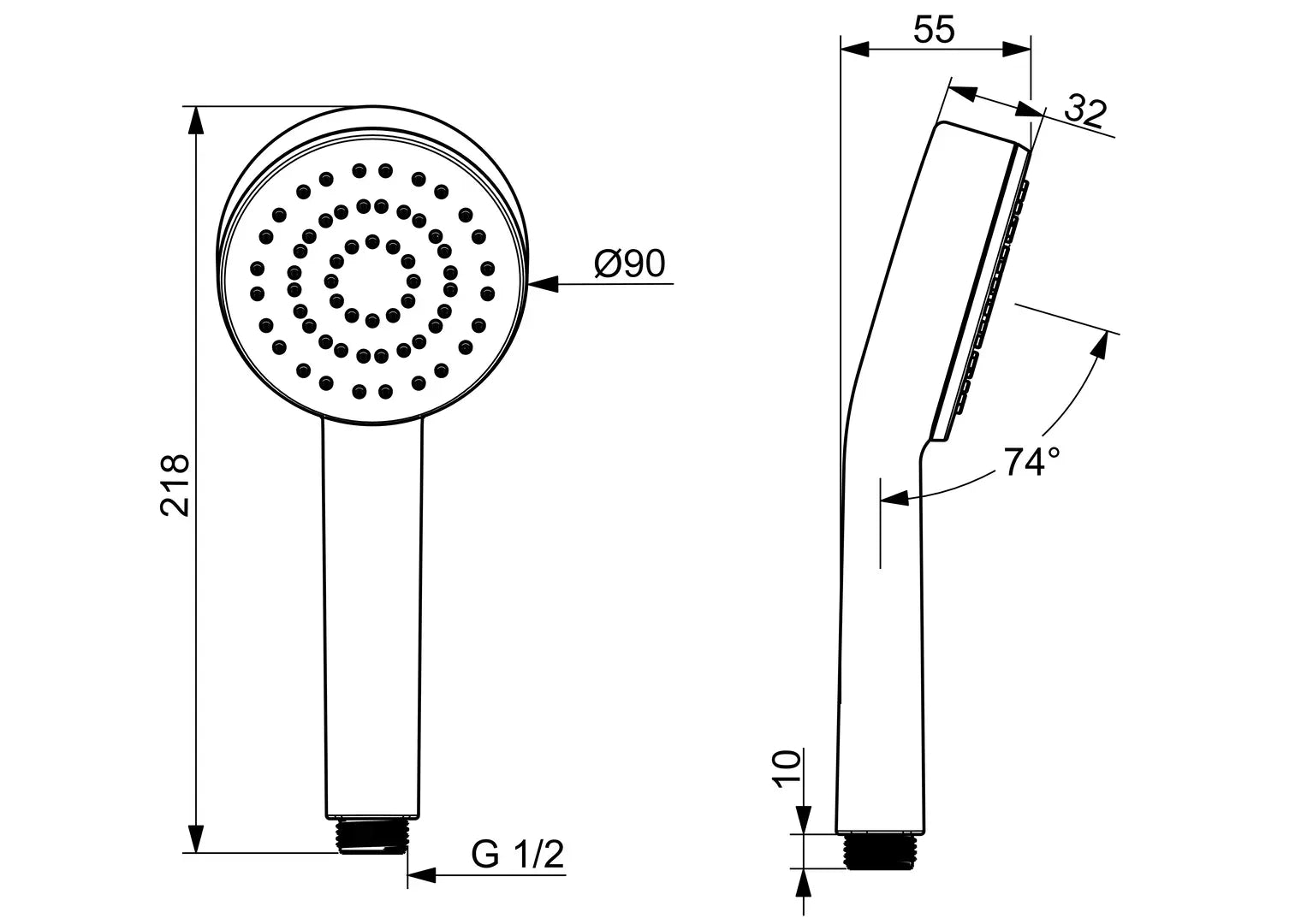 HANSA BASIC Τηλέφωνο Ντους 1 ροής