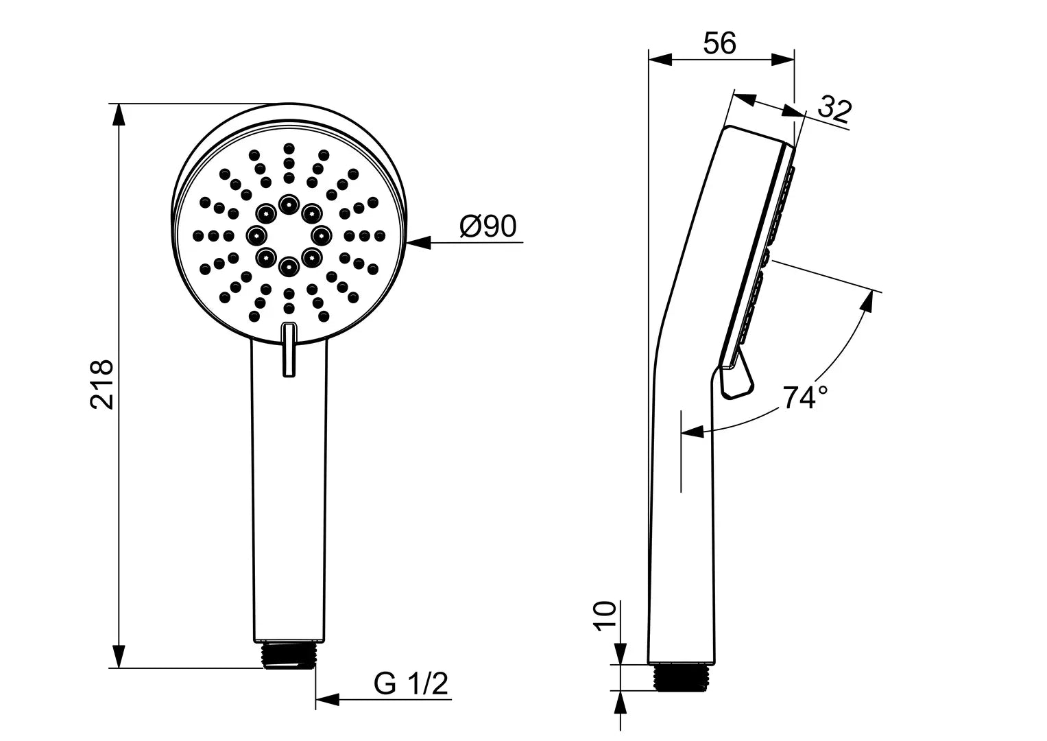 HANSA BASIC Τηλέφωνο Ντους 3 Ροών