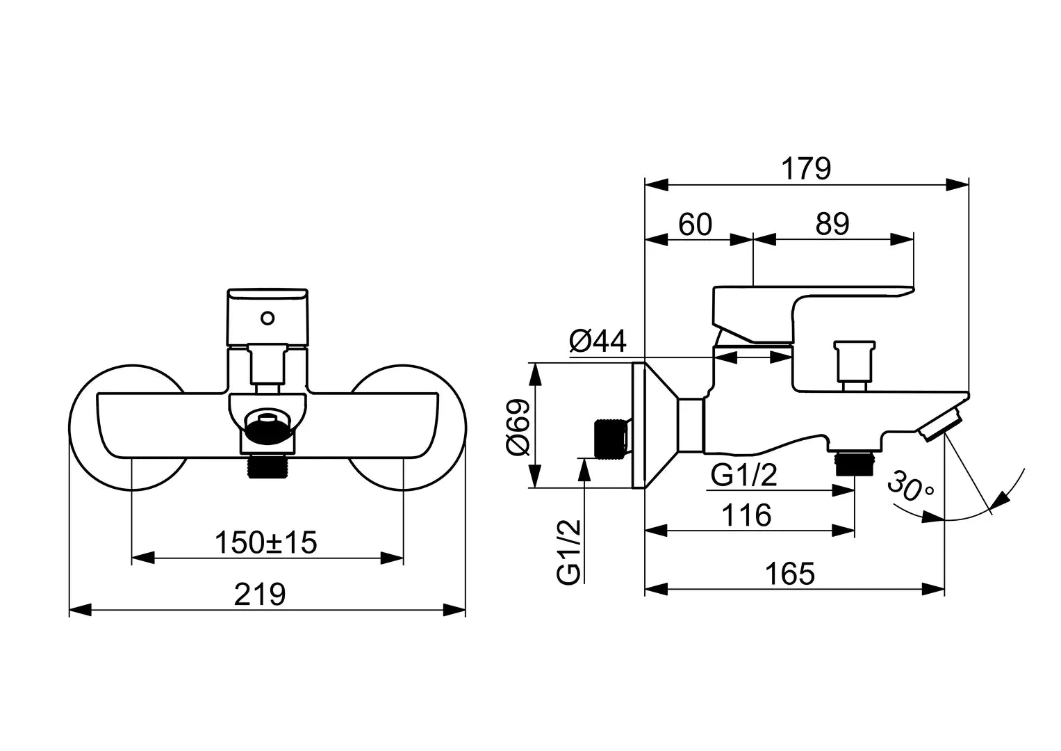 HANSA BASIC Μπαταρία Λουτρού