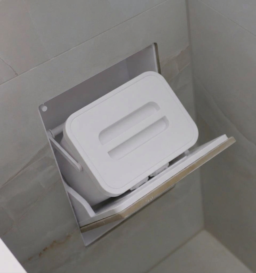 Εντοιχισμένος Κάδος Mπάνιου για πλακάκι Tileline white