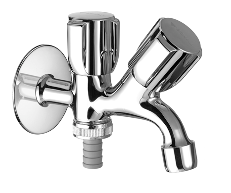 Διπλή Κάνουλα Μπαλκονιού Schell 1/2" x 3/4" με Ανεξάρτητο Διακόπτη - 035620699