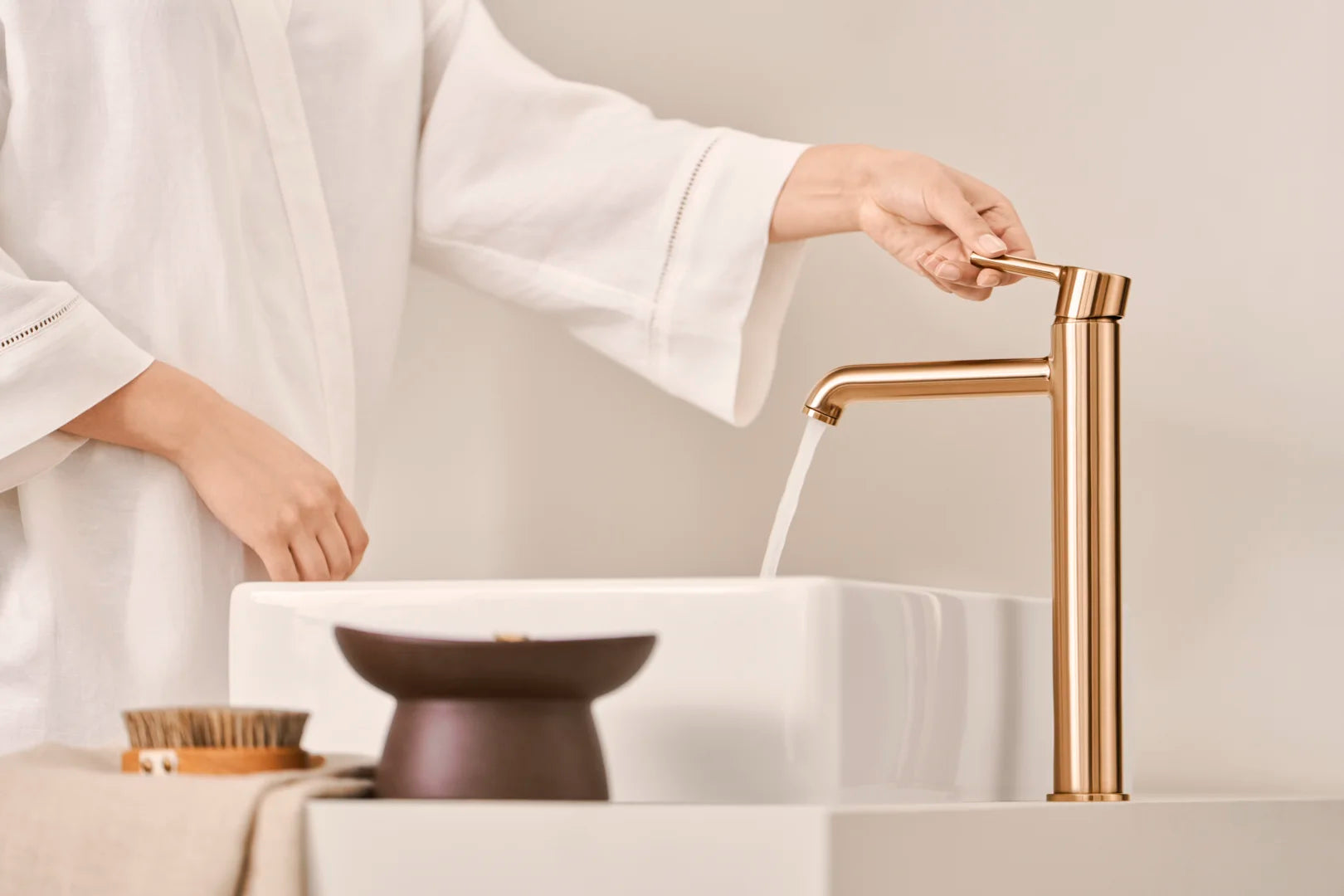 HANSA VANTIS Style Μπαταρία Νιπτήρος Ψηλή Brushed bronze