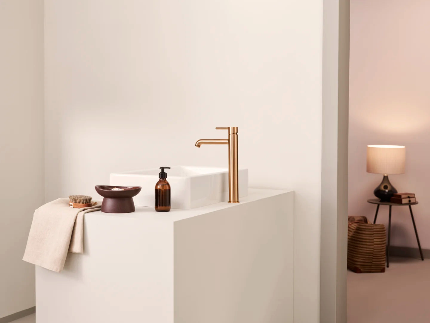 HANSA VANTIS Style Μπαταρία Νιπτήρος Ψηλή Brushed bronze