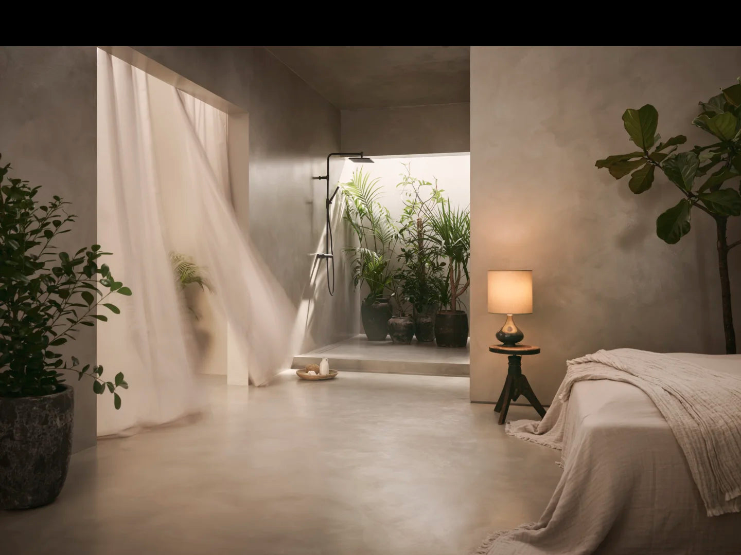 HANSA AURELIA Θερμοστατική Στήλη Ντούς με τετράγωνη κεφαλή Matt black