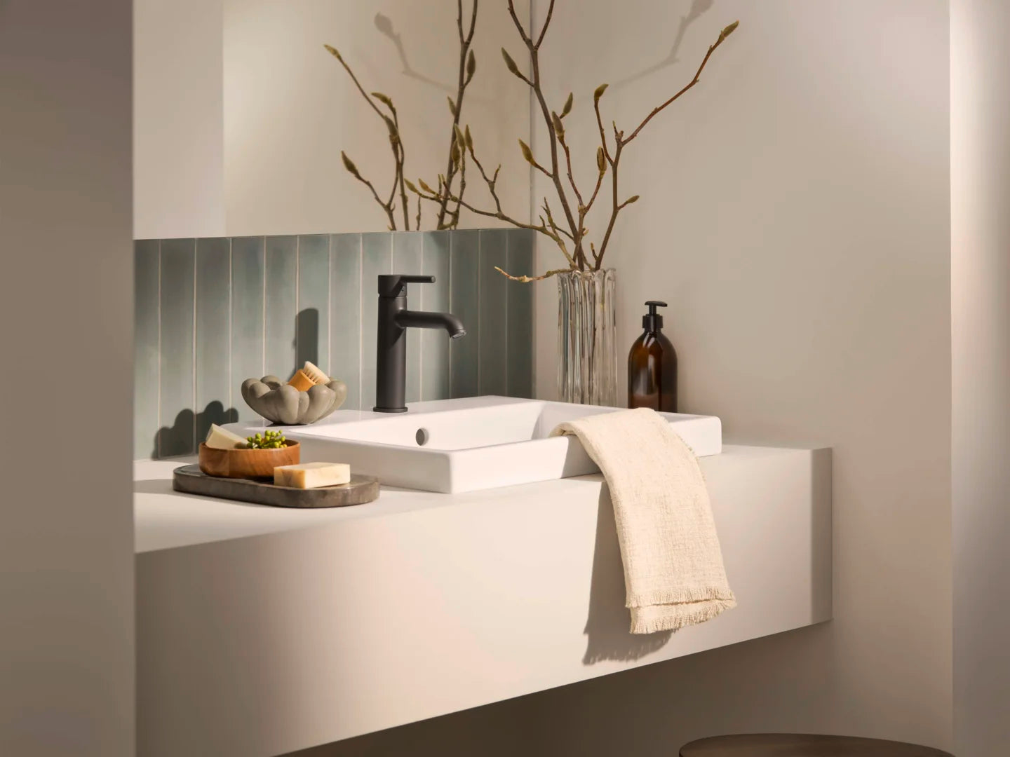 HANSA VANTIS Style Μπαταρία Νιπτήρος Matt black