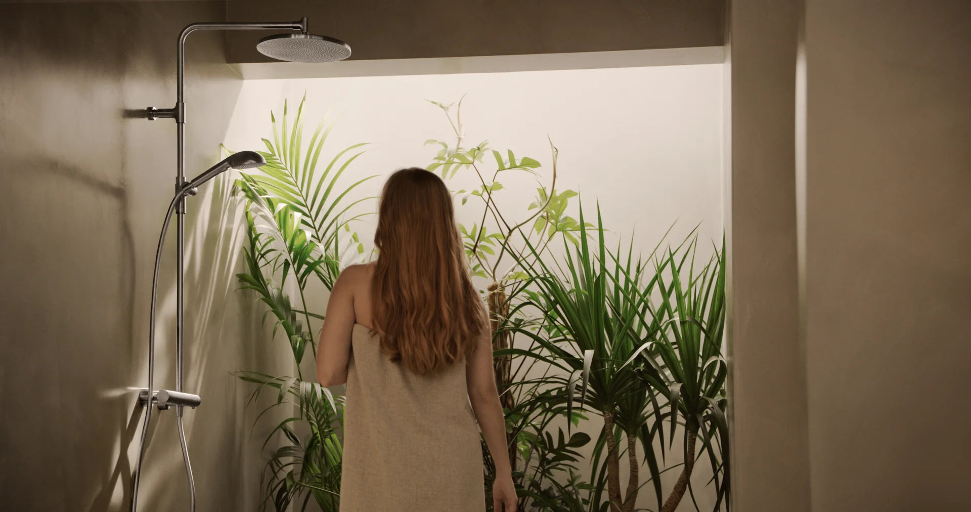 HANSA AURELIA Θερμοστατική Στήλη Ντούς Brushed steel