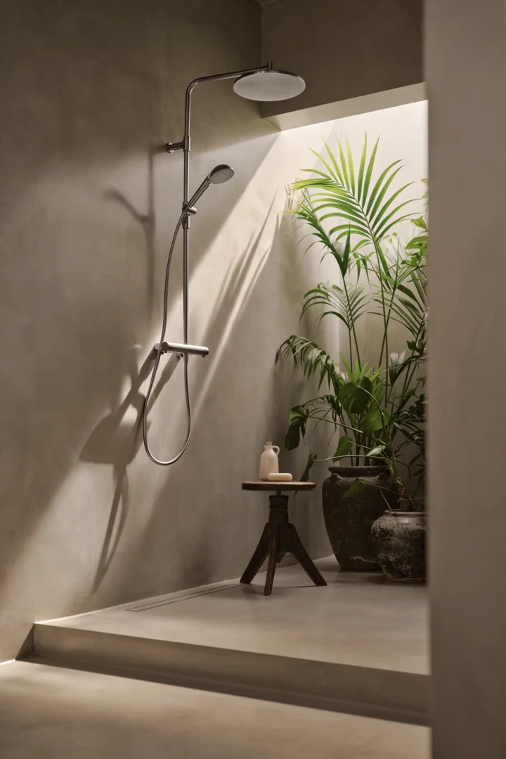 HANSA AURELIA Θερμοστατική Στήλη Ντούς Brushed steel