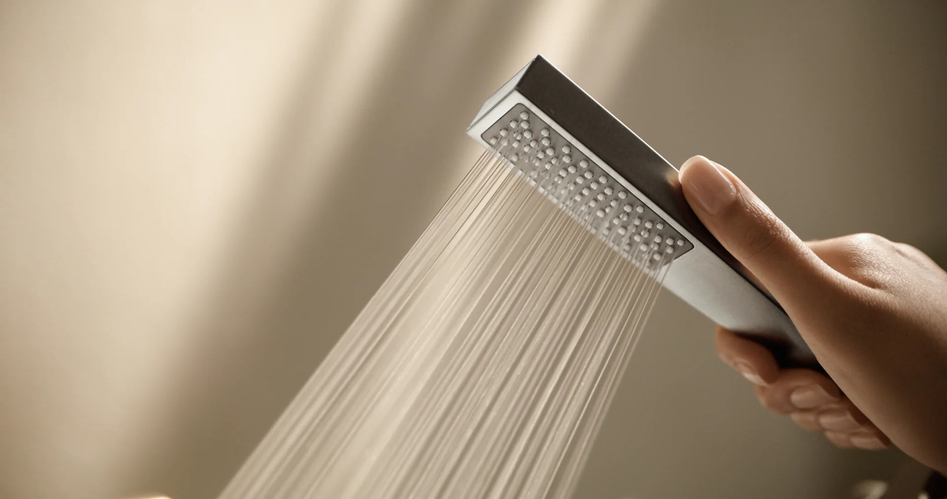 HANSA AURELIA Θερμοστατική Στήλη Ντούς με τετράγωνη κεφαλή Brushed steel