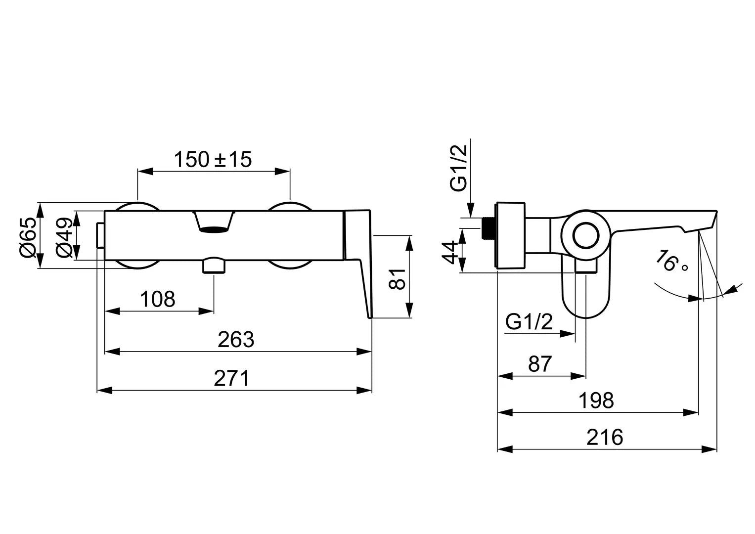 HANSA GENESIS Μπαταρία Λουτρού Brushed bronze