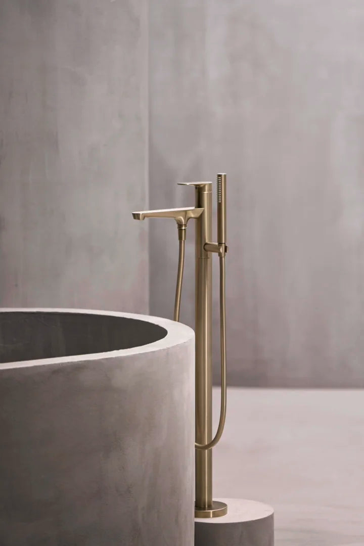 HANSA GENESIS Μπαταρία Μπάνιου Ελεύθερης Τοποθέτησης Brushed bronze