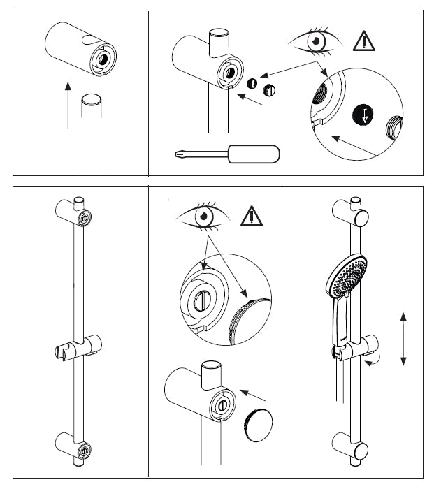 Διαστάσεις σετ ντους SCHELL 292080699 με συρόμενο στήριγμα