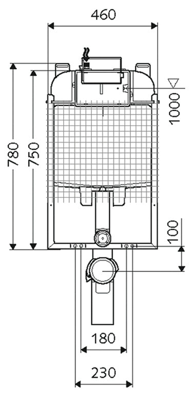 B2B Εντοιχιζόμενο Καζανάκι Schell με 8cm Πάχος  MONTUS C-Ν 80 030590099