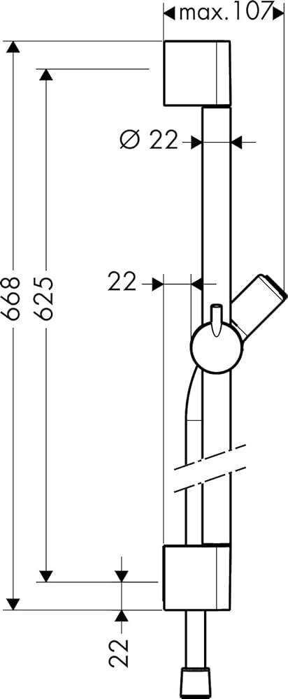 hansgrohe Unica Βέργα Ντους - Σπιραλ 27611000