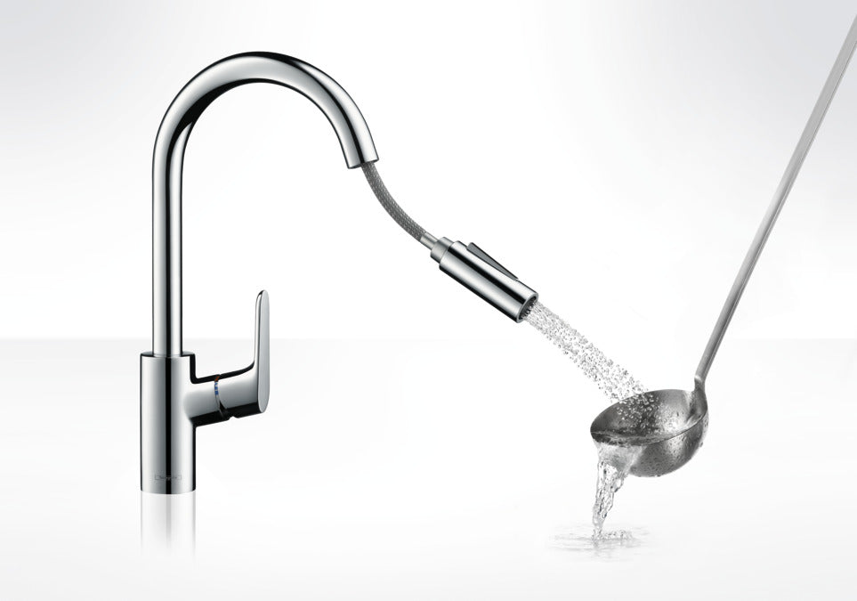 hansgrohe Μπαταρία Κουζίνας Focus M41 με αποσπώμενη ντουσέτα 2 ροών 31815000