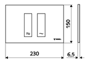 Πλακέτα Schell Montus 2 ροών Χρώμιο Matt 031216499